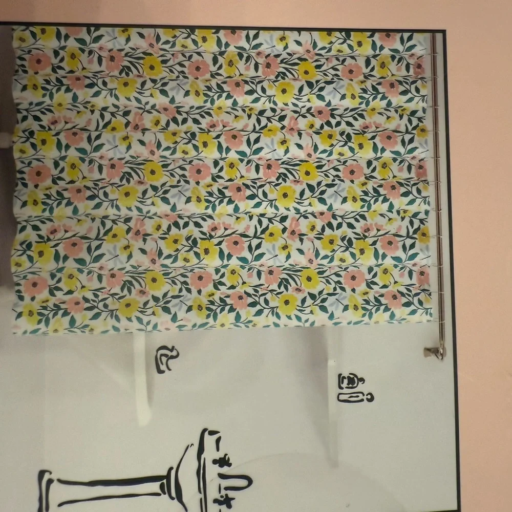 Kate Spade Yellow and Pink Floral Shower Curtain